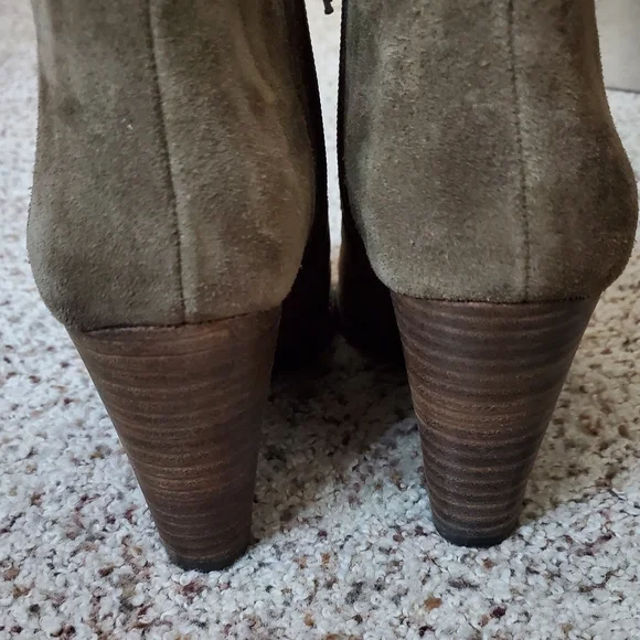 Lucky Brand Green Ankle Booties with Wedge Heel Size 7.5 - Picture 3 of 7